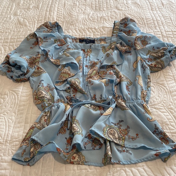 Blue paisley blouse - Picture 1 of 1